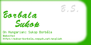 borbala sukop business card